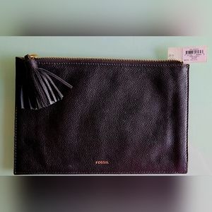 Fossil Black Leather Tara Pouch